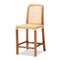 Baxton Studio Caspia MidCentury Modern Walnut Brown Mahogany Wood and Natural Rattan Counter Stool 212-12812-ZORO - alternate 8